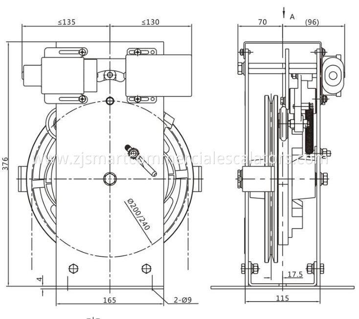 Two Way MRL Elevator Overspeed Governors OSR-UN-187